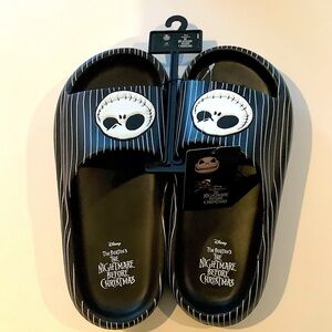 Nightmare Before Christmas Jack Skellington Slides Sandals New